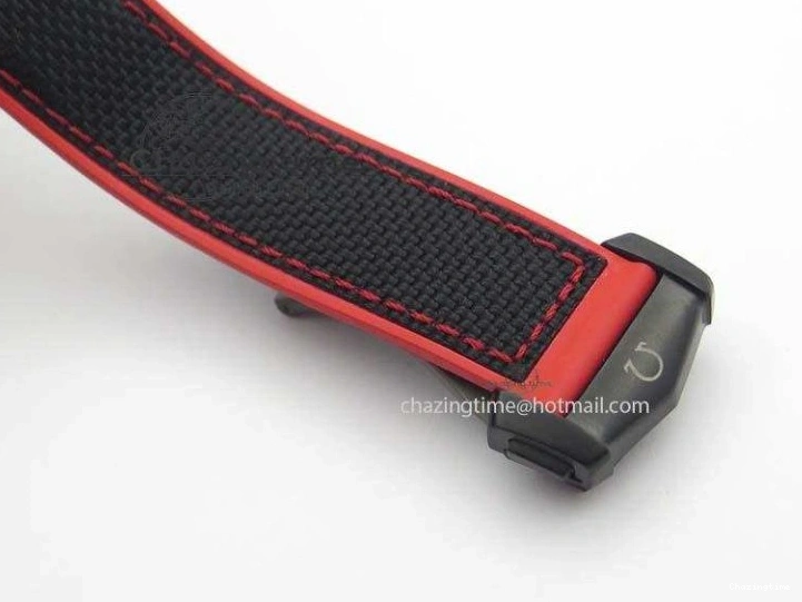 1225 SoftTouch Planet Ocean GMT 45mm DLC Red JHF Best Edition Black Dial On Rubber Strap A 8200